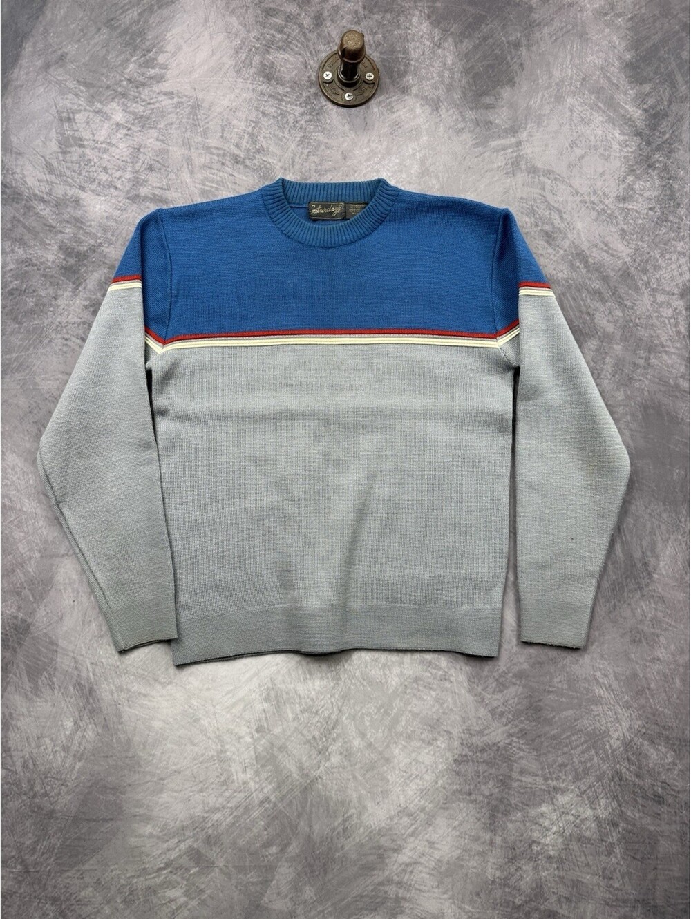 Vintage Saturdays Wool Blend Sweater Men’s Size M Skater Style Striped Ski